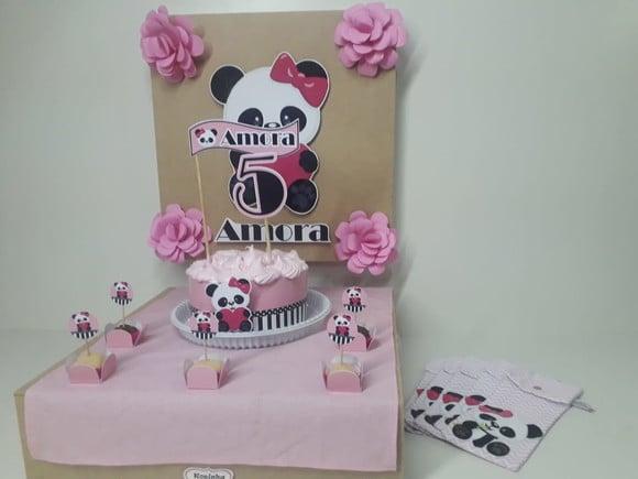 Festa na Caixa Personalizada Ursinha Panda