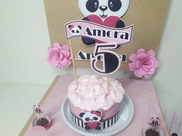 Festa na Caixa Personalizada Ursinha Panda