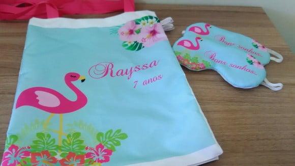 Kit Festa do Pijama Luxo Flamingo