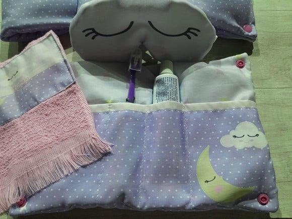 Kit Higiene Luxo Festa do Pijama Lua Lilás