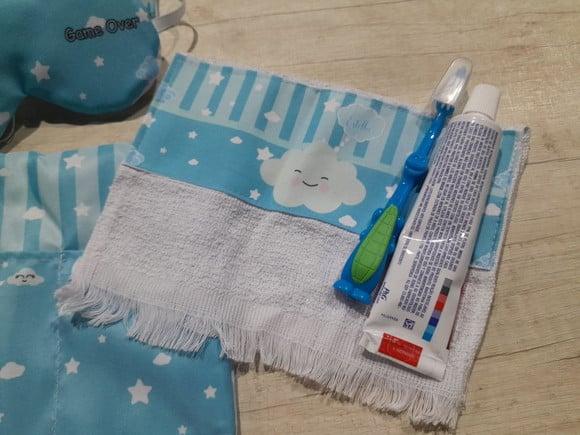 Kit Higiene Luxo Festa do Pijama Nuvem Azul