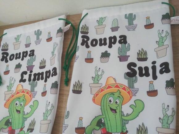 Kit Roupa Suja Roupa Limpa Cactos