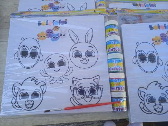 Kit Tela de Pintura Bolofofo e Mochila 28x37
