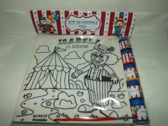 Kit Tela de Pintura Circo com Lapela
