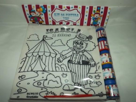 Kit Tela de Pintura Circo com Lapela