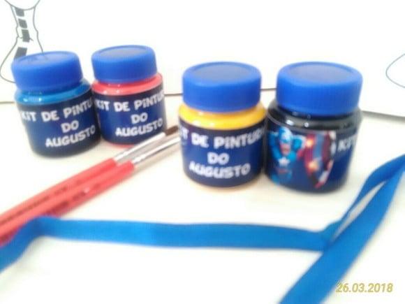 Kit Tela de Pintura Guache Capitão América
