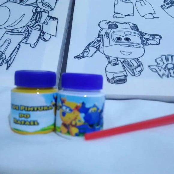 Kit Tela de Pintura Guache Super Wings