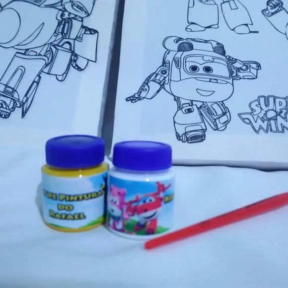 Kit Tela de Pintura Guache Super Wings