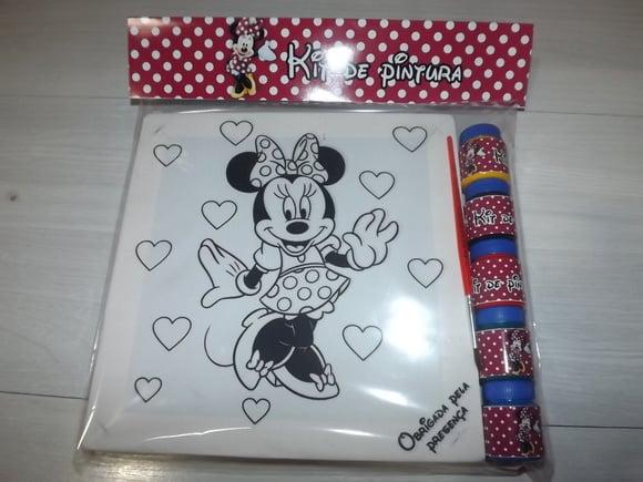 Kit Tela de Pintura Mickey com Lapela
