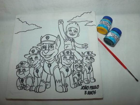 Kit Tela de Pintura Patrulha Canina