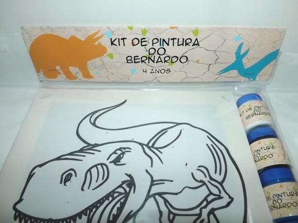 Kit Tela de Pintura Tiranossauro Rex com Lapela