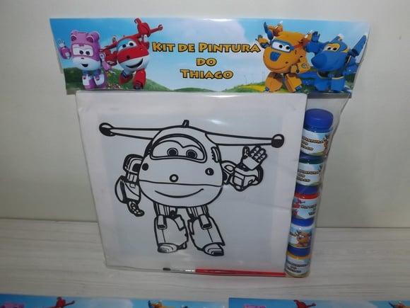 Kit Tela Pintura Super Wings com Lapela