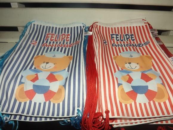 Mochila Infantil Ursinho Marinheiro