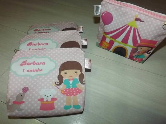 Porta Níquel Necessarie Circo Rosa