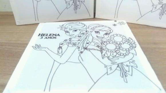 Tela de Pintura Personalizada Frozen Fever