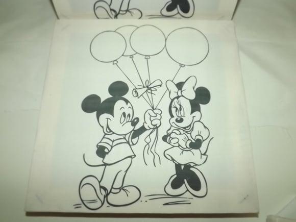 Tela de Pintura Personalizada Mickey e Minnie