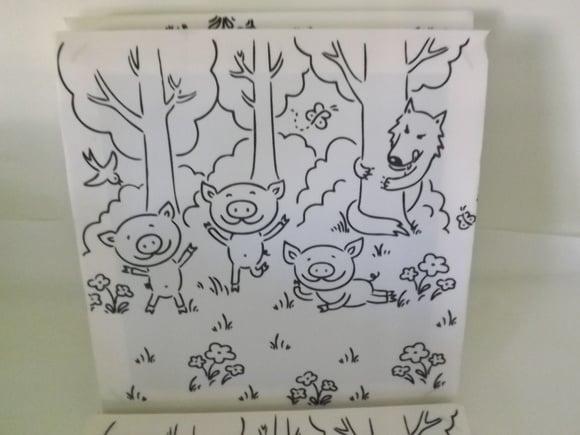 Tela de Pintura Personalizada Os 3 Porquinhos