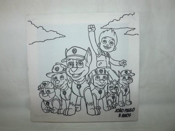 Tela de Pintura Personalizada Patrulha Canina