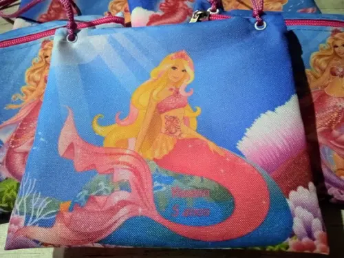 Bolsinha Barbie Sereia Tira Colo