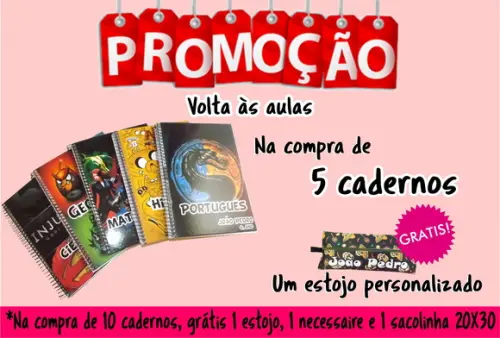 Caderno Personalizado Promoção