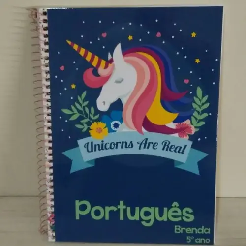Caderno Personalizado Unicórnio