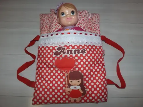 Caminha de Boneca Portátil Personalizada