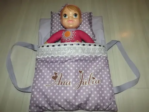 Caminha de Boneca Portátil Personalizada
