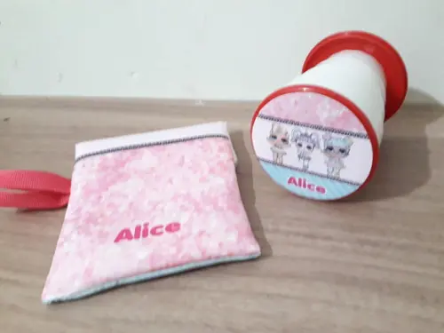 Copo retrátil com necessarie LOL Menina
