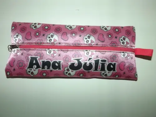Estojo Personalizado Caveira Mexicana Rosa