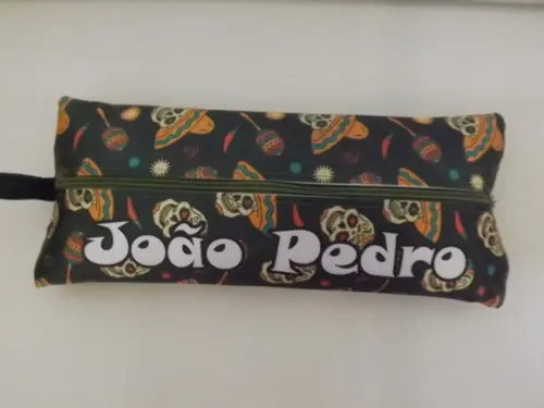 Estojo Personalizado Caveira Mexicana Verde