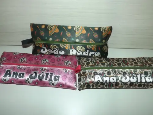 Estojo Personalizado Caveira Mexicana Verde