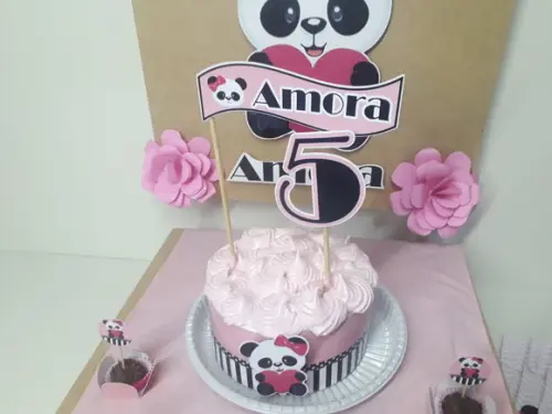 Festa na Caixa Personalizada Ursinha Panda
