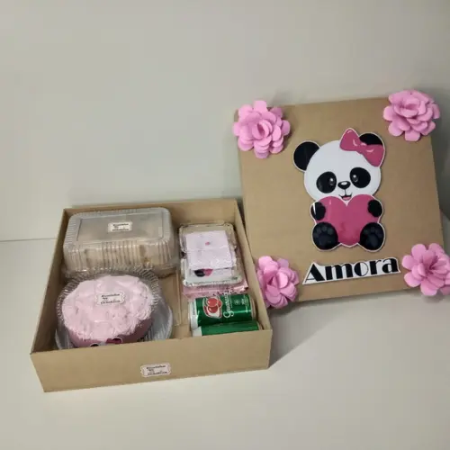 Festa na Caixa Personalizada Ursinha Panda