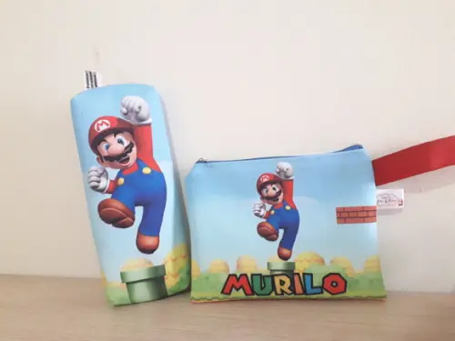 Kit Estojo e Necessarie Mario Bros