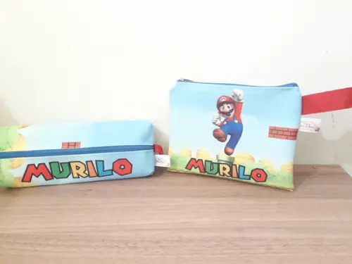 Kit Estojo e Necessarie Mario Bros