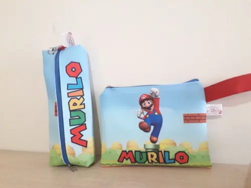 Kit Estojo e Necessarie Mario Bros