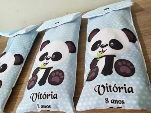 Kit Festa do Pijama Urso Panda Azul