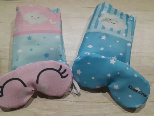 Kit Higiene Luxo Festa do Pijama Nuvem Rosa e Azul