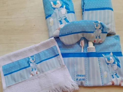Kit Higiene Luxo Festa do Pijama Sonic