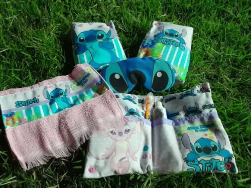 Kit Higiene Luxo Festa do Pijama Stitch Menina