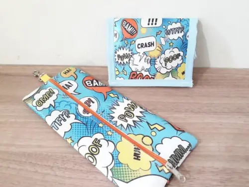 Kit Jovem Carteira e Estojo Heróis