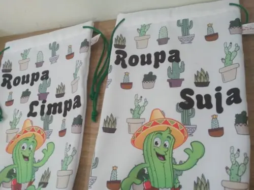 Kit Roupa Suja Roupa Limpa Cactos