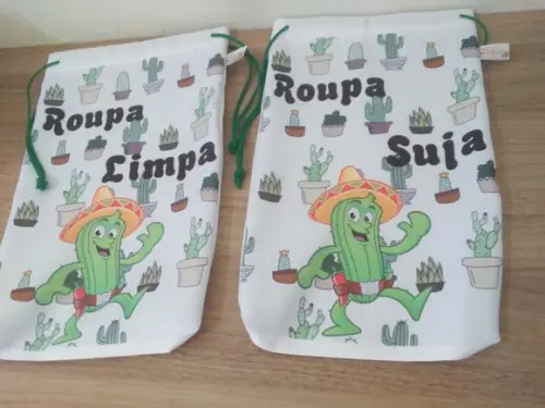Kit Roupa Suja Roupa Limpa Cactos