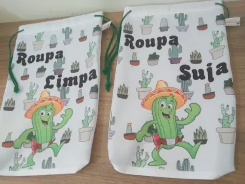 Kit Roupa Suja Roupa Limpa Cactos
