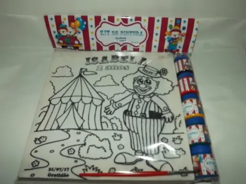 Kit Tela de Pintura Circo com Lapela