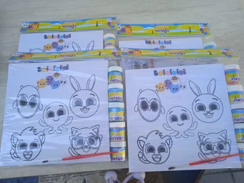 Kit Tela de Pintura Bolofofo e Mochila 28x37