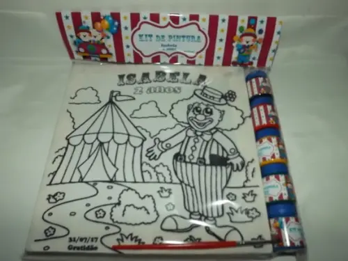 Kit Tela de Pintura Circo com Lapela