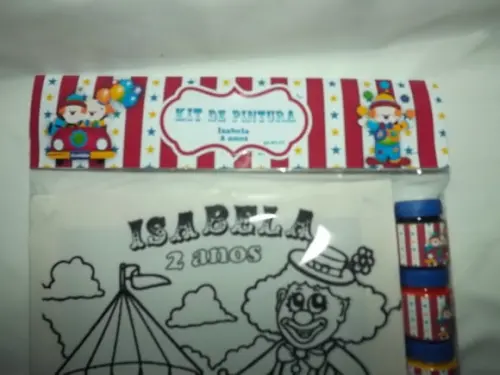 Kit Tela de Pintura Circo com Lapela