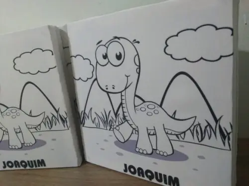 Kit Tela de Pintura Dinossauro Candy