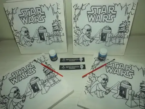 Kit Tela de Pintura Guache Star Wars